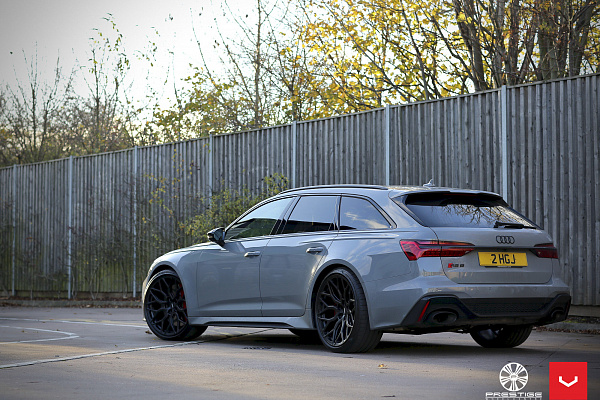 Фото дисков Vossen HF-2 Черный сатин на Audi A/RS 6 (C8)