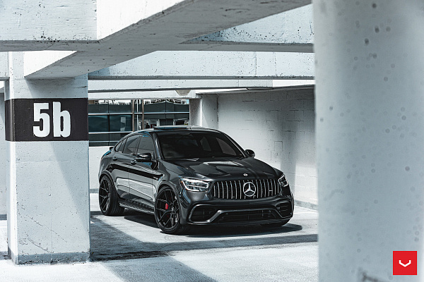 Фото дисков Vossen HF-5 Черный сатин на Mercedes-Benz GLC (X253, C253)
