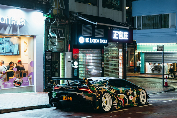 Фото дисков Brixton Forged TR05 AERO1 Белый глянец на Lamborghini Huracan
