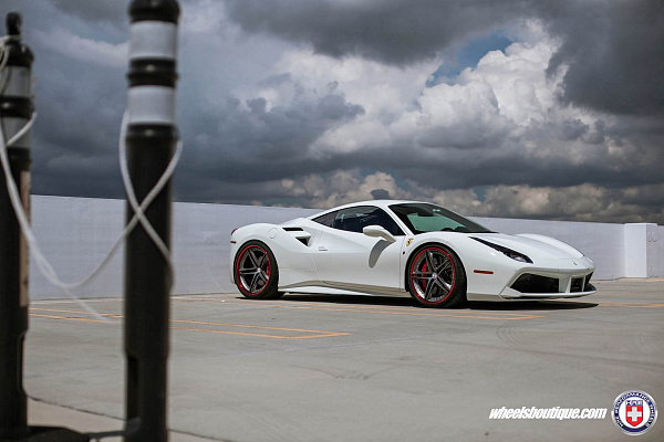 Фото дисков HRE S207 Сатиновый графит на Ferrari 488