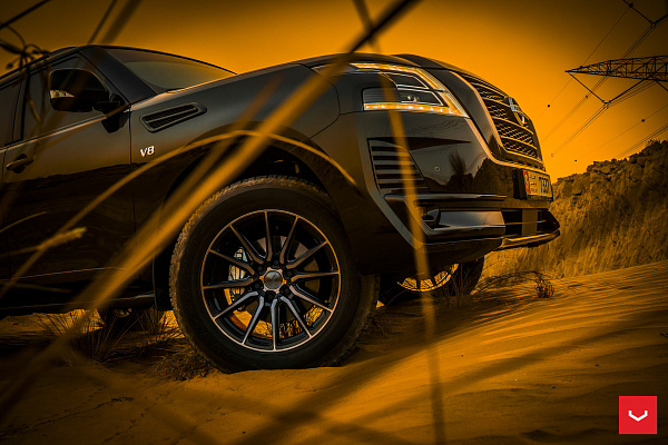 Фото дисков Vossen HF6-1 Глянцевый темный лак на Nissan Patrol VII