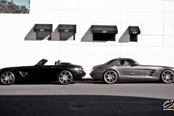 Фото дисков CEC C883 Сатиновый лак на Mercedes-Benz SLS AMG