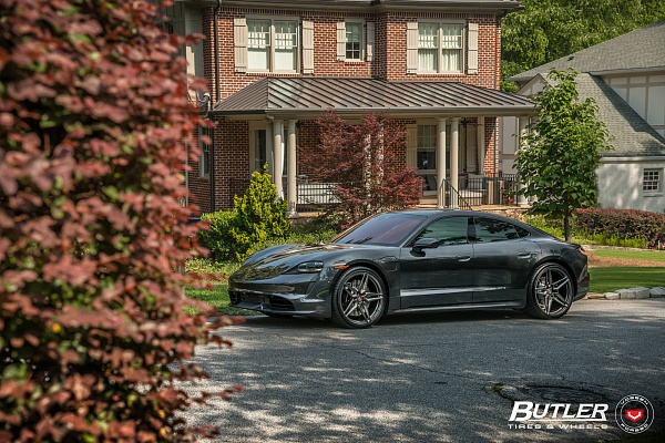 Фото дисков Vossen EVO-1 Глянцевый темный лак на Porsche Taycan I