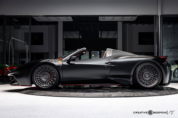 Фото дисков Brixton Forged TR10 AERO1 Сатиновый темный лак на Ferrari 458