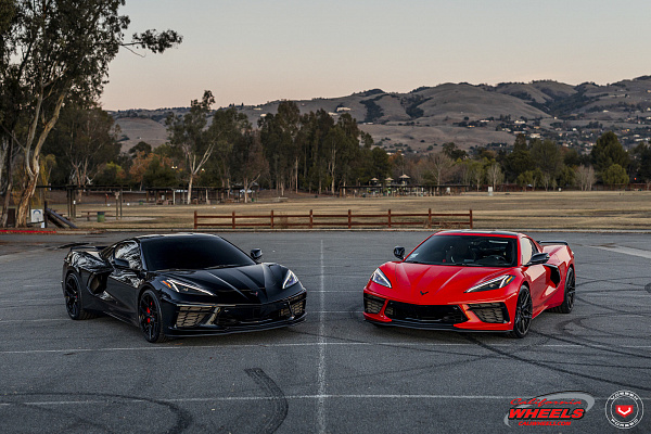 Фото дисков Vossen S21-01 Черный глянец на Chevrolet Corvette C8