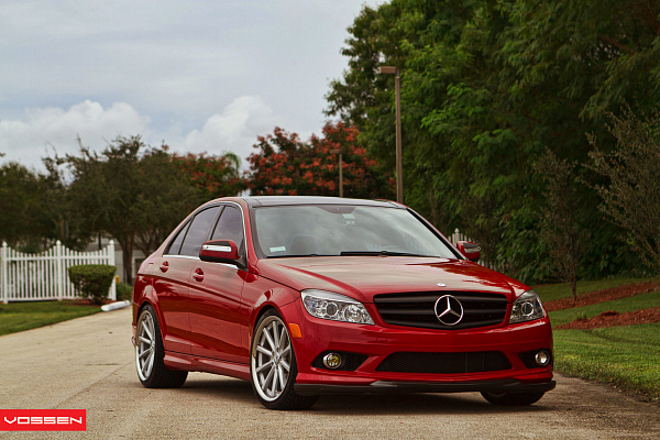 Фото дисков Vossen CV1 Серебро на Mercedes-Benz C-Class (W204)