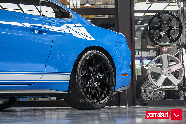 Фото дисков Vossen HF-5 Черный сатин на Ford Mustang VI