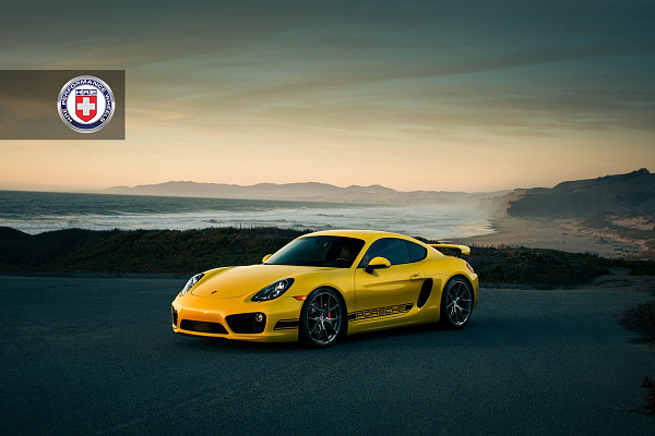Фото дисков HRE P101 Сатиновый графит на Porsche Cayman II