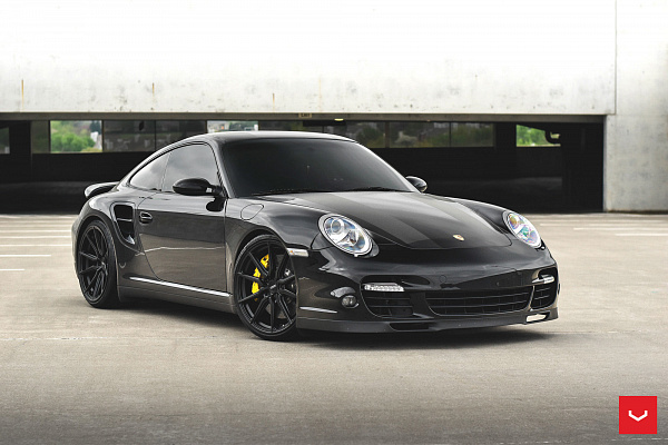 Фото дисков Vossen HF-3 Черный сатин на Porsche 911 VI