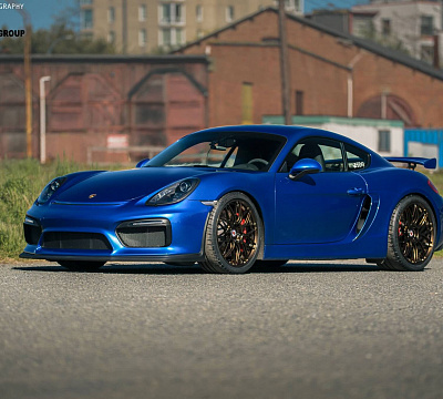 Фото дисков HRE RC100 на Porsche Cayman II