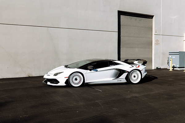 Фото дисков HRE 501 Белый глянец на Lamborghini Aventador