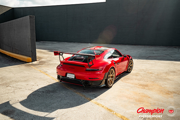 Фото дисков Vossen RS74 Глянцевое золото на Porsche 911 VII