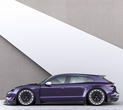 Фото дисков Brixton Forged PF7 Aerotech на Porsche Taycan I
