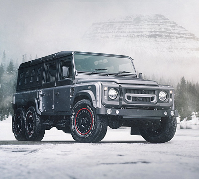 Фото дисков Kahn Huntsman 1945 Retro Classic на Land Rover Defender I