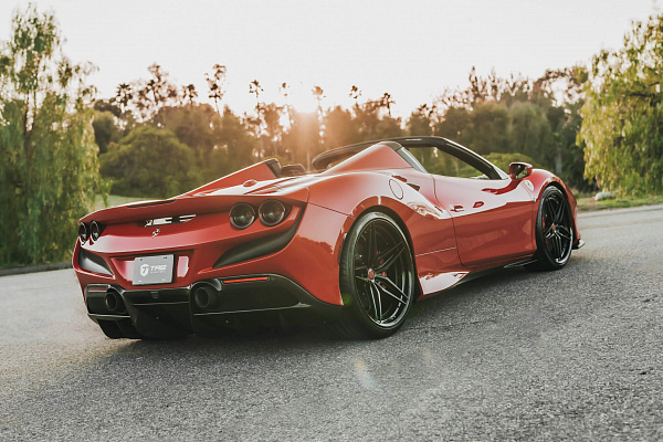 Фото дисков HRE S107SC Черный сатин на Ferrari F8