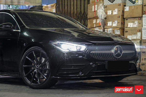 Фото дисков Vossen CVT Черный сатин на Mercedes-Benz CLA (C118, X118)