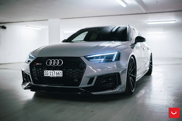 Фото дисков Vossen HF-3 Глянцевый темный лак на Audi A/S/RS 4 (B9)