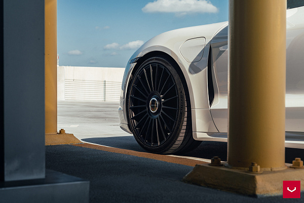 Фото дисков Vossen HF-8 Черный сатин на Porsche Taycan I