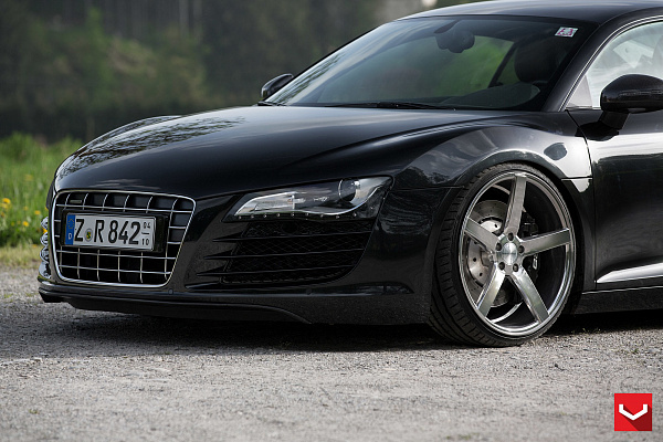 Фото дисков Vossen CV3 Полированный лак на Audi R8 (Typ 42)
