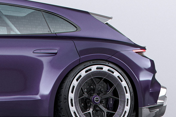 Фото дисков Brixton Forged PF7 Aerotech Черный глянец на Porsche Taycan I