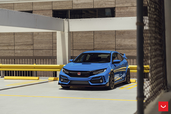 Фото дисков Vossen HF-5 Сатиновый графит на Honda Civic Type R FK8
