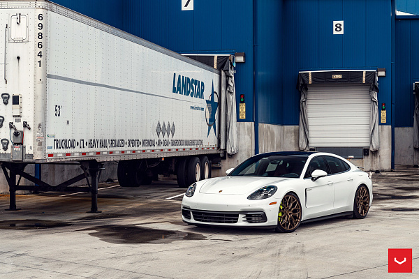 Фото дисков Vossen HF-2 Сатиновая бронза на Porsche Panamera II