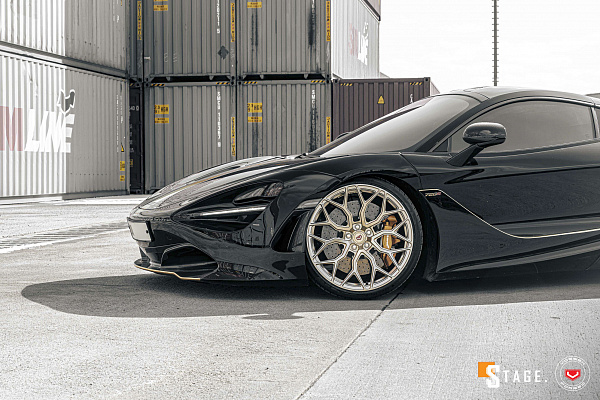 Фото дисков Vossen S17-01 Глянцевое золото на McLaren 720S