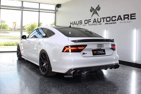 Фото дисков Strasse Wheels SM5R Deep Concave Monoblock Черный сатин на Audi A/RS 7 (4G)