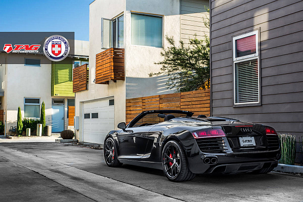 Фото дисков HRE P101 Черный сатин на Audi R8 (Typ 42)
