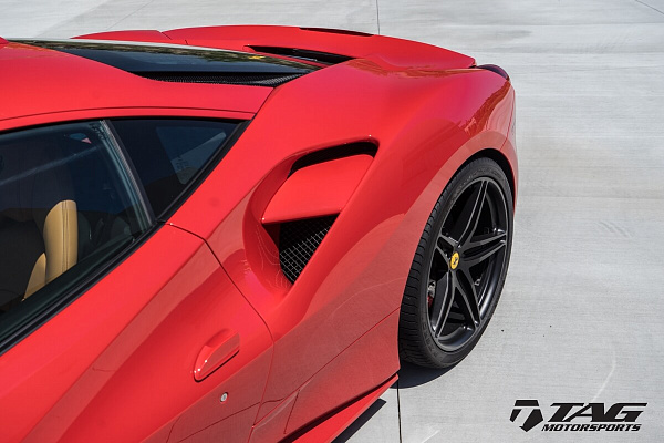 Фото дисков HRE P107 Черный сатин на Ferrari 488