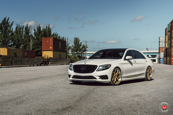 Фото дисков Vossen EVO-3 (3-Piece) Сатиновое золото на Mercedes-Benz S-Class (W222, C217)