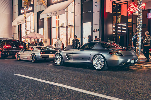 Фото дисков HRE 515 GTM Глянцевый лак на Mercedes-Benz SLS AMG