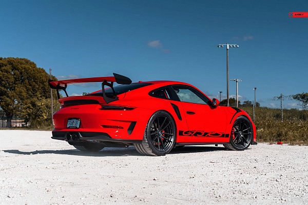 Фото дисков Anrky AN24 Черный сатин на Porsche 911 VII