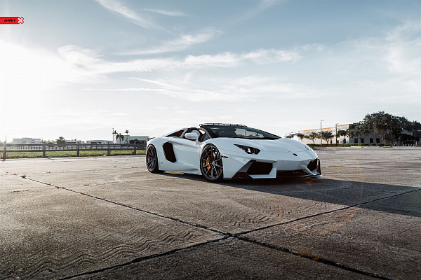 Фото дисков Anrky AN28 Глянцевый темный лак на Lamborghini Aventador