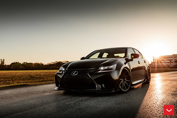 Фото дисков Vossen HF-3 Черный сатин на Lexus GS IV