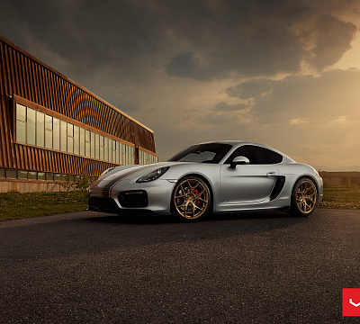 Фото дисков Vossen HF-5 на Porsche Cayman II