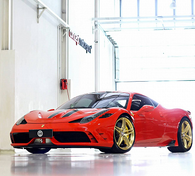 Фото дисков HRE P107 на Ferrari 458