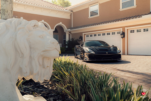 Фото дисков Vossen S21-01 Черный сатин на Ferrari 488
