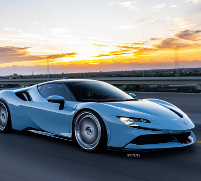Фото дисков Strasse Wheels F5 Track на Ferrari SF90