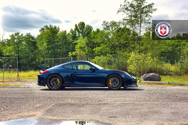 Фото дисков HRE P101 Сатиновая бронза на Porsche Cayman II