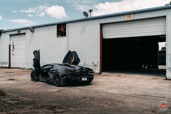 Фото дисков Vossen VPS-1 Черный сатин на Lamborghini Revuelto