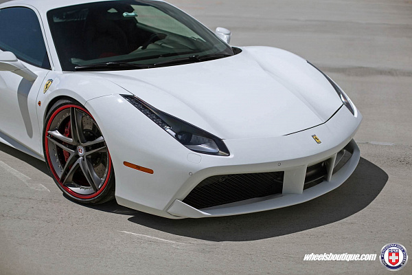 Фото дисков HRE S207 Сатиновый графит на Ferrari 488