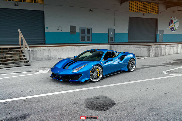 Фото дисков HRE S104SC Сатиновый тонированный лак на Ferrari 488