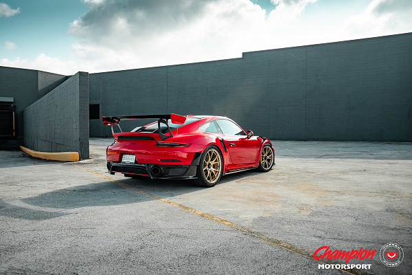 Фото дисков Vossen RS74 Глянцевое золото на Porsche 911 VII