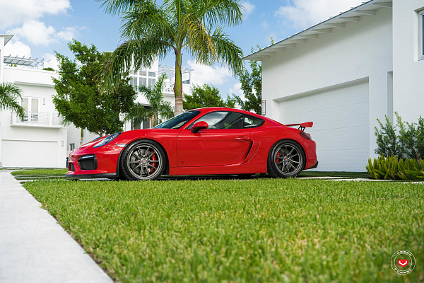 Фото дисков Vossen ML-X2 Сатиновый темный лак на Porsche Cayman II
