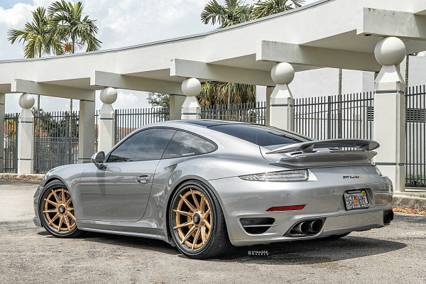 Фото дисков Strasse Wheels SV10-RS Performance Сатиновое золото на Porsche 911 VII