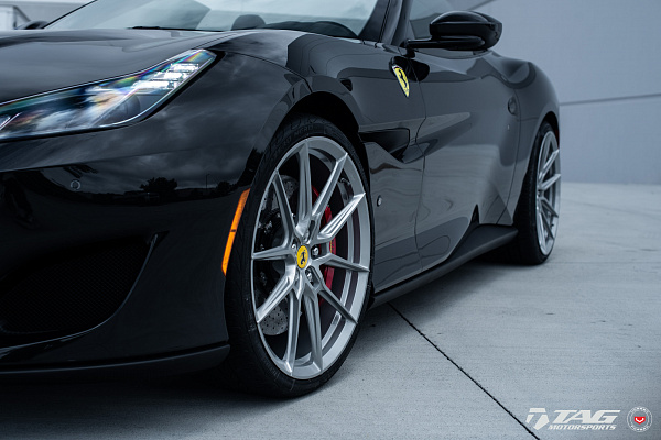 Фото дисков NOVITEC NF8 Серебро на Ferrari Portofino