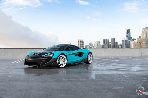 Фото дисков Vossen EVO-3R Белый глянец на McLaren 570S