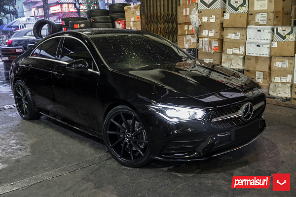 Фото дисков Vossen CVT Черный сатин на Mercedes-Benz CLA (C118, X118)