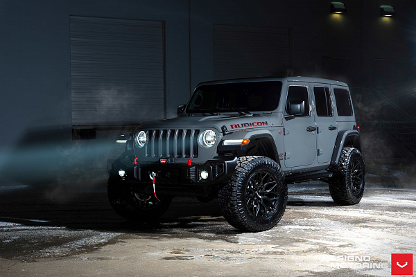 Фото дисков Vossen HF-2 Черный сатин на Jeep Wrangler IV (JL)